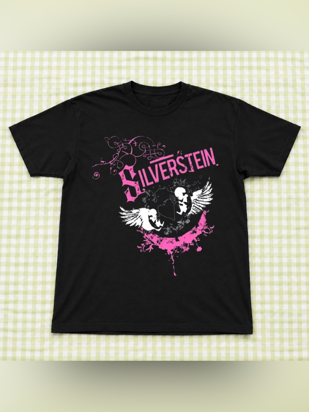 Black Silverstein Graphic Band Tee - Retro 90s Gift For Fan